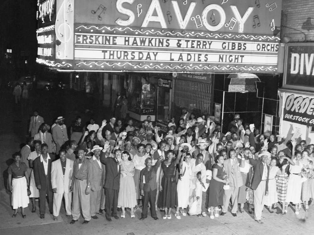 Crowd Outside the Savoy in Harlem